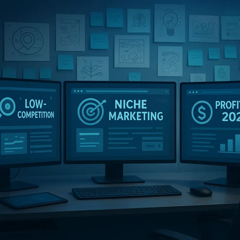 What are some examples of low-competition niche marketing site ideas that are profitable in 2024?