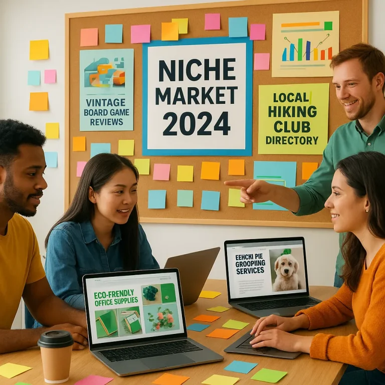 What are some examples of low-competition niche marketing site ideas you can start in 2024?