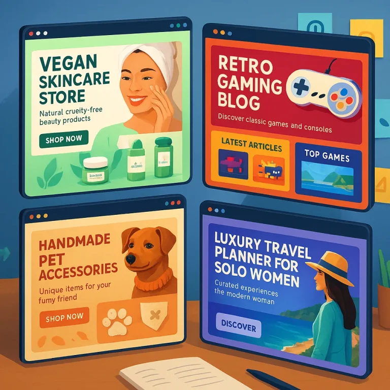 What are some successful examples of niche marketing sites and how do they attract their target audience?