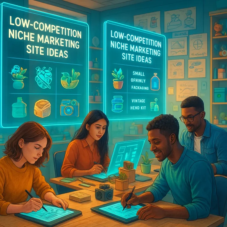 What are some unique low-competition niche marketing site ideas you can start in 2024?