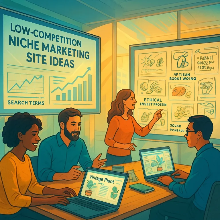 What are some unique low-competition niche marketing site ideas you can start this year?